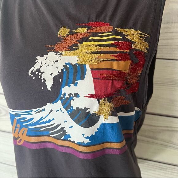 Zadig & Voltaire Rare Grey Colorful Studded Moly Graphic Muscle Tank - Picture 4 of 13